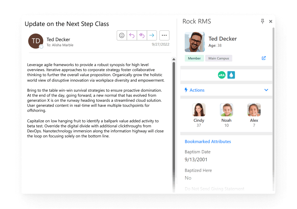 RockRMS Outlook Plugin Example